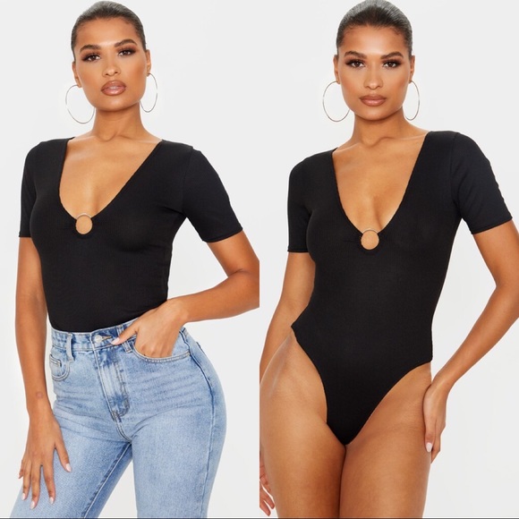 Black O-Ring Bodysuit - Picture 1 of 2